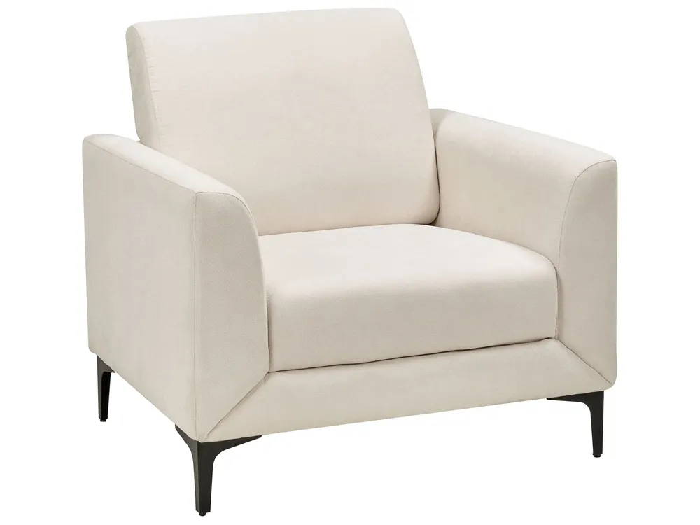 Coleção de Luxo Conjunto de sofás com 6 lugares em tecido creme FENES