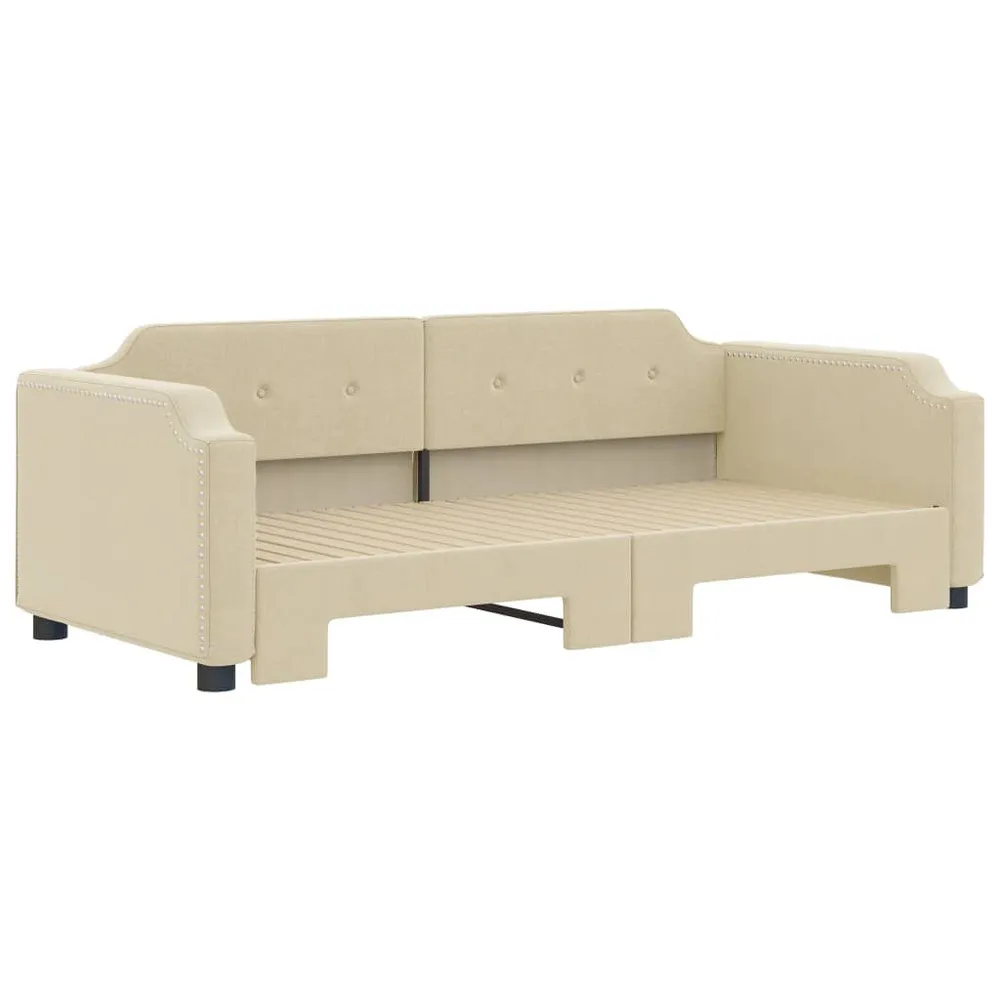 Conjunto de Cama de Algodão Sofá-cama com gavetão 90x200 cm tecido cor creme