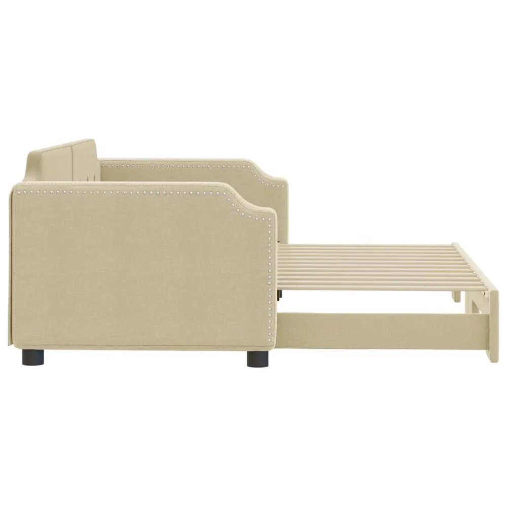 Conjunto de Cama de Algodão Sofá-cama com gavetão 90x200 cm tecido cor creme