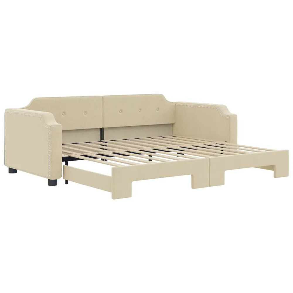 Conjunto de Cama de Algodão Sofá-cama com gavetão 90x200 cm tecido cor creme