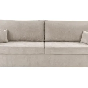 Conjunto de Cama de Algodão Sofá-cama 3 lugares com arrumação em tecido creme BLEIK