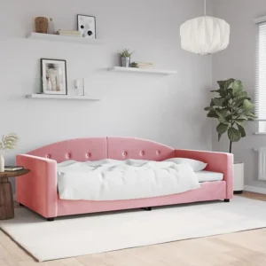 Conjunto de Roupa de Cama Coordenado Sofá-cama 100x200 cm veludo rosa