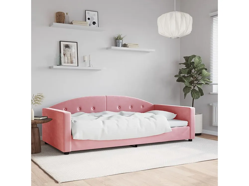 Conjunto de Roupa de Cama Coordenado Sofá-cama 100x200 cm veludo rosa