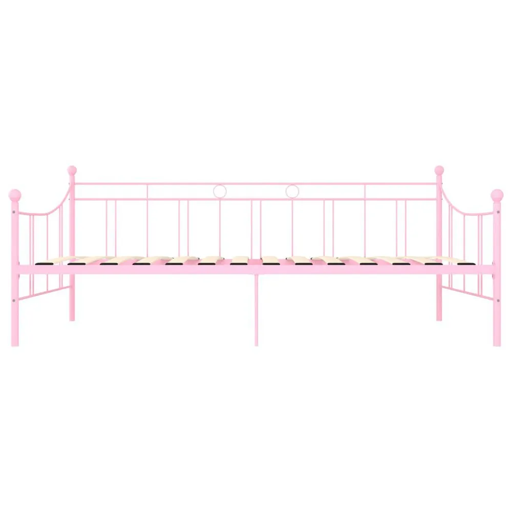 Estrutura sofá-cama 90x200 cm metálico rosa