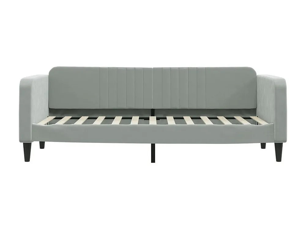 Sofá-cama 80x200 cm veludo cinzento-claro - 600 Fios