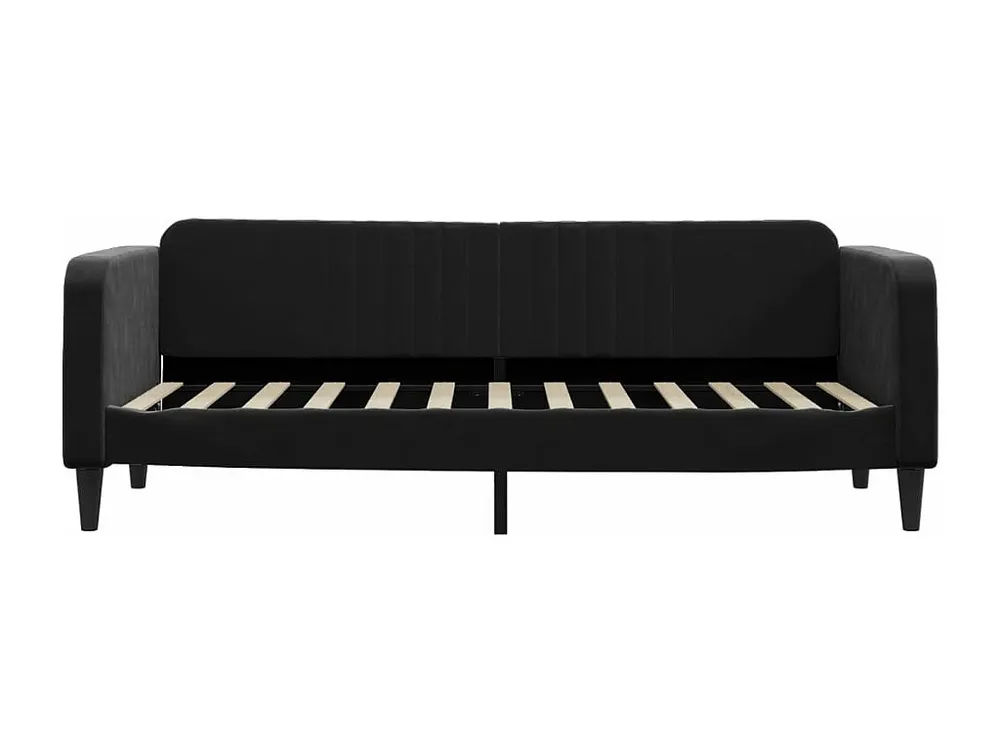 Sofá-cama 80x200 cm veludo preto Design Escandinavo
