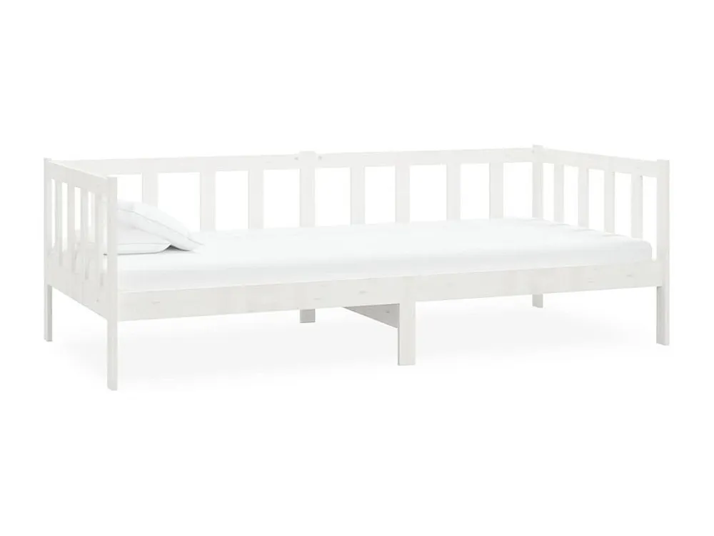 Sofá-cama 90x200 cm madeira de pinho maciç branco com Praticidade Total