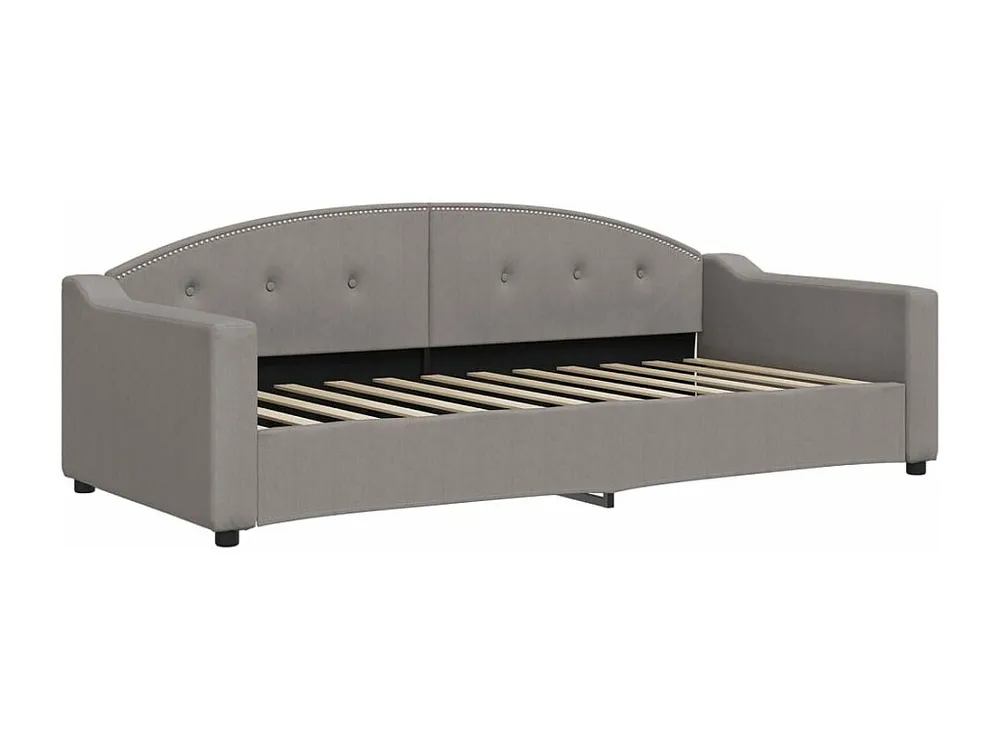 Sofá-cama 90x200 cm tecido cinzento-acastanhado para Bebés
