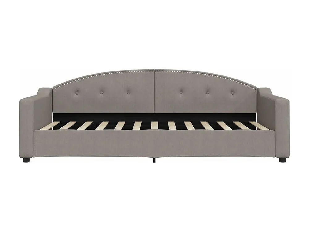 Sofá-cama 90x200 cm tecido cinzento-acastanhado para Bebés