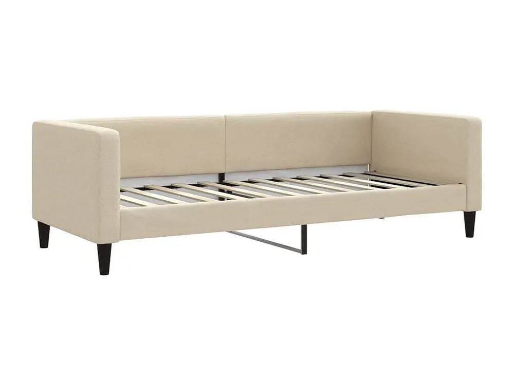 Sofá-cama com colchão 80x200 cm tecido cor creme para Bebés