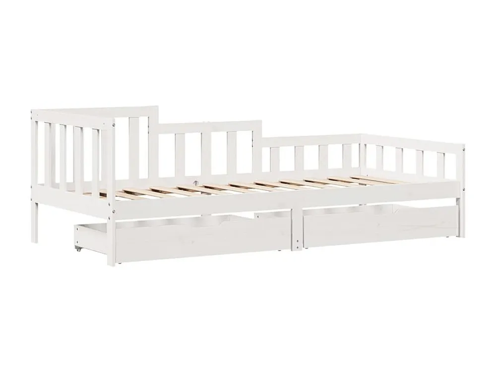 Sofá-cama com gavetas 90x190 cm madeira de pinho maciç para Mudanç de Casa