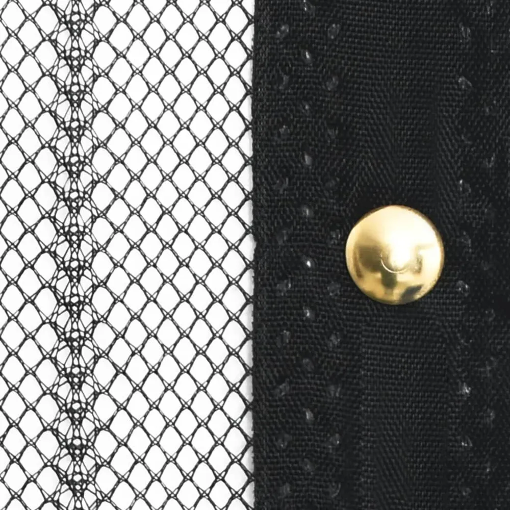 Cortina de porta anti-insetos magnética 210x100cm 2 pcs preto
