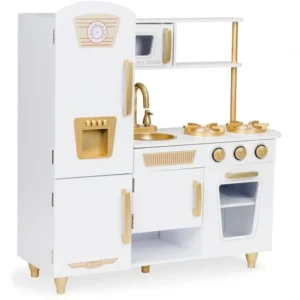Cozinha de crianç imenso de madeira branco-dourado