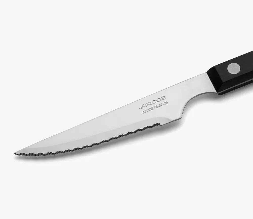 Faca de carne preta perlada de polioximetileno