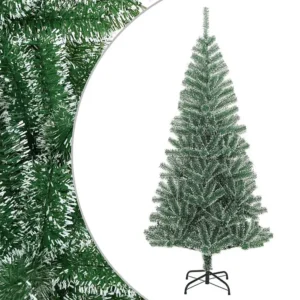 Árvore de Natal artificial com flocos de neve 240 cm verde Clicnbuy