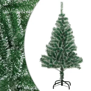 Árvore de Natal artificial com flocos de neve 150 cm verde Clicnbuy