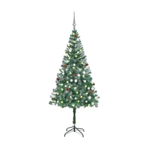 Árvore de Natal artificial com luzes LED/bolas/pinhas 180 cm Clicnbuy