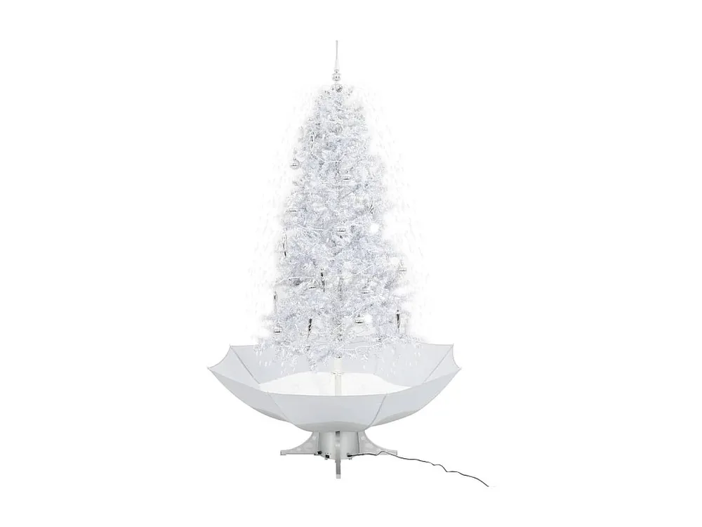 Árvore de Natal com neve base formato guarda-chuva 190 cm branco Clicnbuy