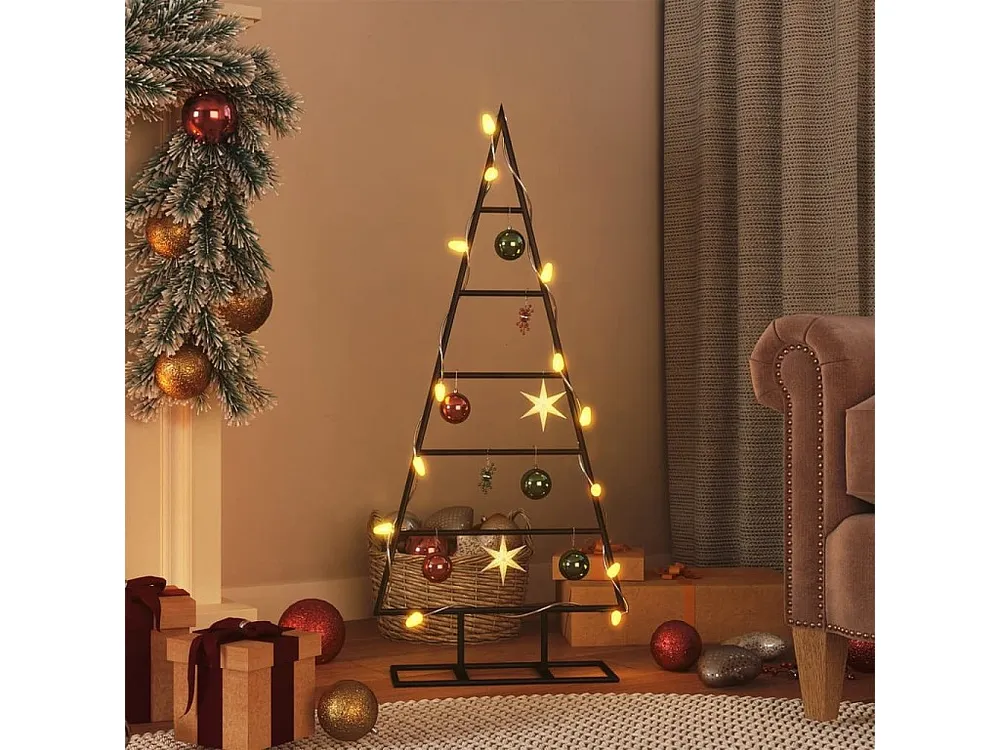 Árvore de Natal para decoração 90 cm metal preto Clicnbuy