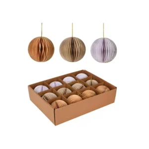 Enfeites de Bolas Penduradas para Árvore de Natal 12 peças Ø 8 cm Mobili Rebecca