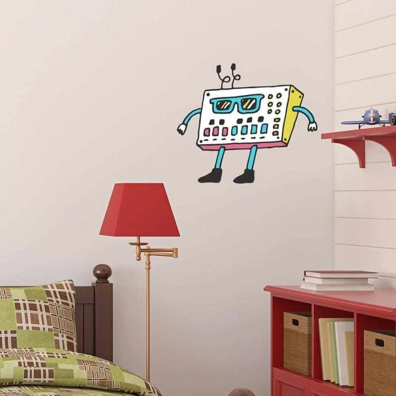 Adesivo Decorativo - Aparelho De Musica - Medidas 0,64x0,59M