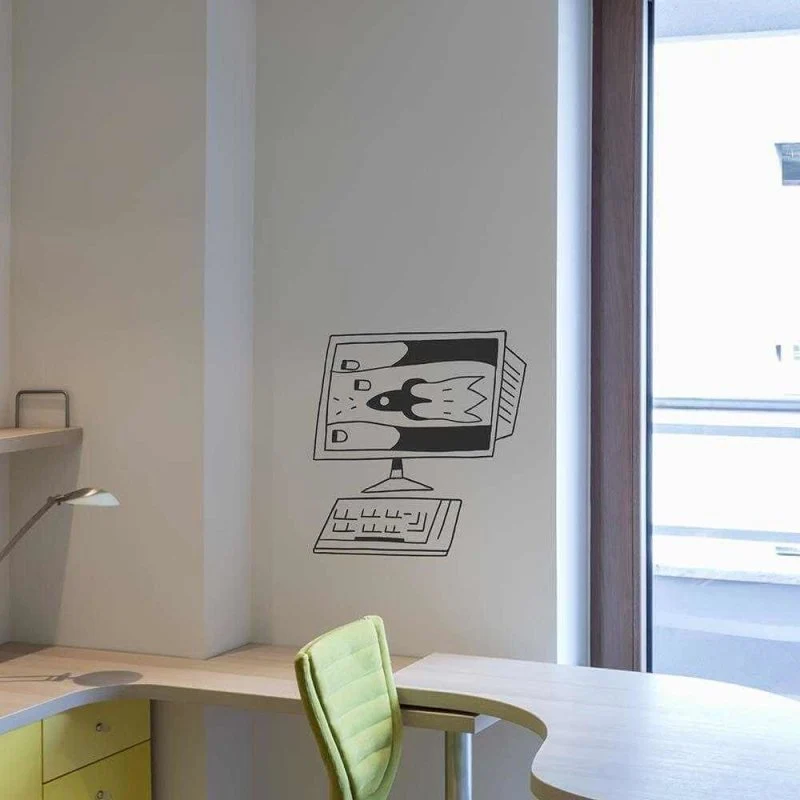 Adesivo Decorativo - Computador - Medidas 0,59x0,62M