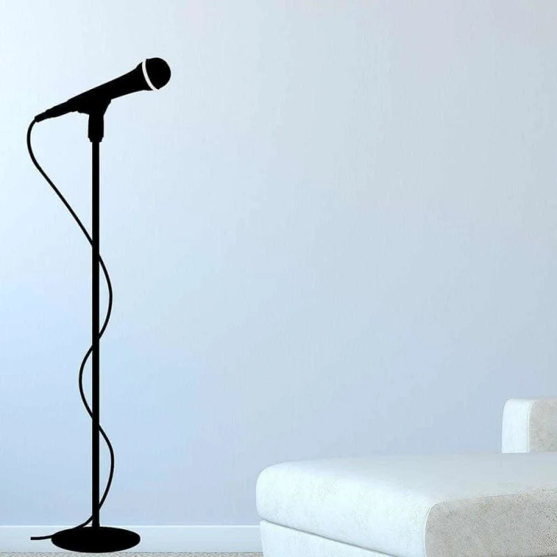 Adesivo Decorativo - Microfone - Medidas 0,59x2,03M