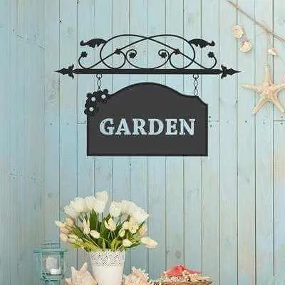 Adesivo Decorativo - Placa Jardim - Medidas 0,91x0,59M (Jardim)