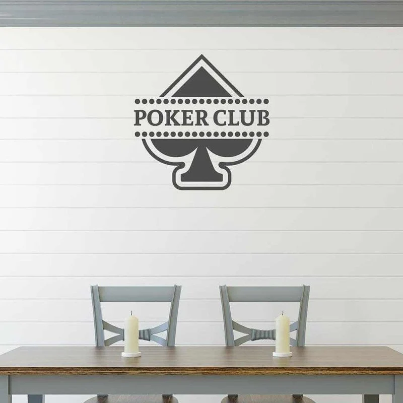 Adesivo Decorativo - Poker Club Espada - Medidas 0,59x0,59M (Clube de Poker)