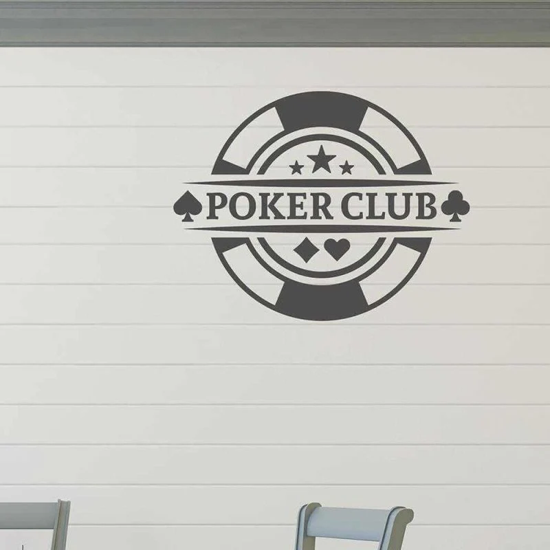 Adesivo Decorativo - Poker Club - Medidas 0,76x0,59M (Clube de Poker)