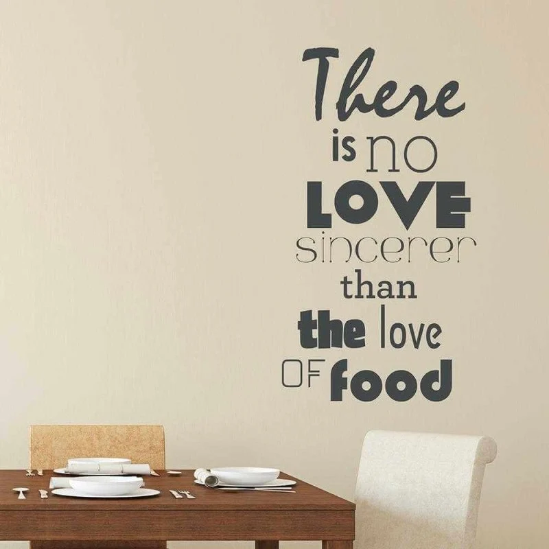 Adesivo Decorativo - there is no 0,59x1,07 Metros (Não há amor mais sincero do que o amor pela comida)