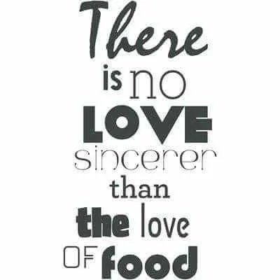 Adesivo Decorativo - there is no 0,59x1,07 Metros (Não há amor mais sincero do que o amor pela comida)