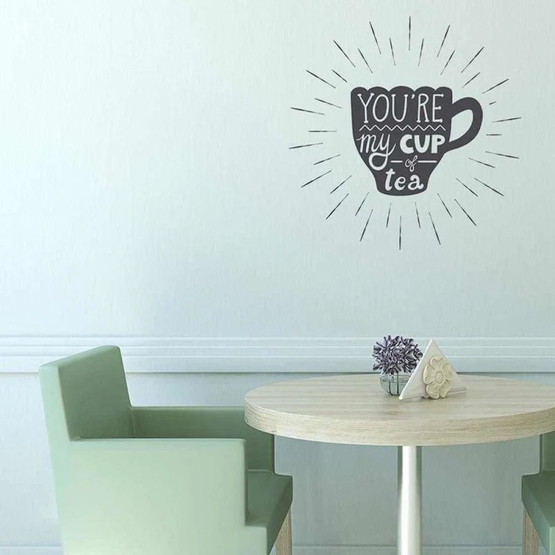 Adesivo Decorativo - youre 0,59x0,59 Metros (Você é minha xícara de chá)