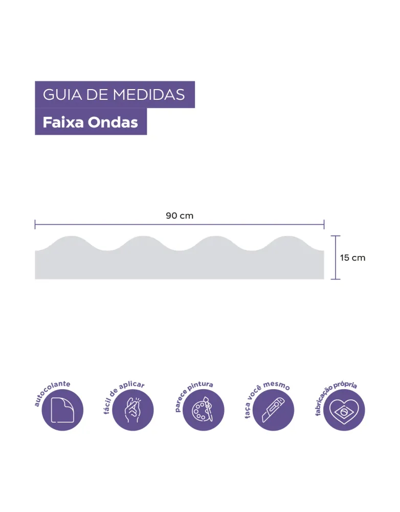 Adesivo de Parede Ondinhas Oceano