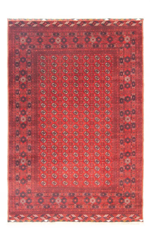 Afghan Teppich - Buchara 298 x 200 cm - dunkelrot