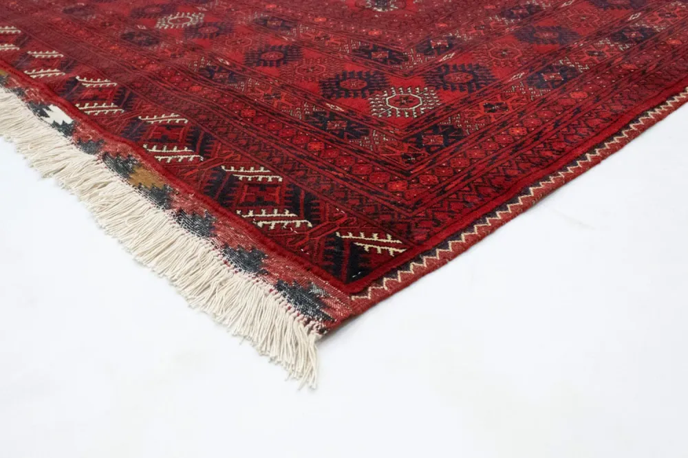 Afghan Teppich - Buchara 298 x 200 cm - dunkelrot