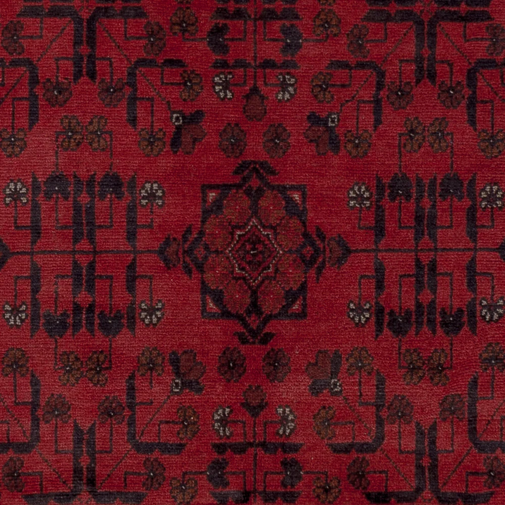 Afghan Teppich - Kunduz - 197 x 153 cm - rot