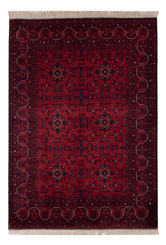 Afghan Teppich - Royal - 141 x 99 cm - rot