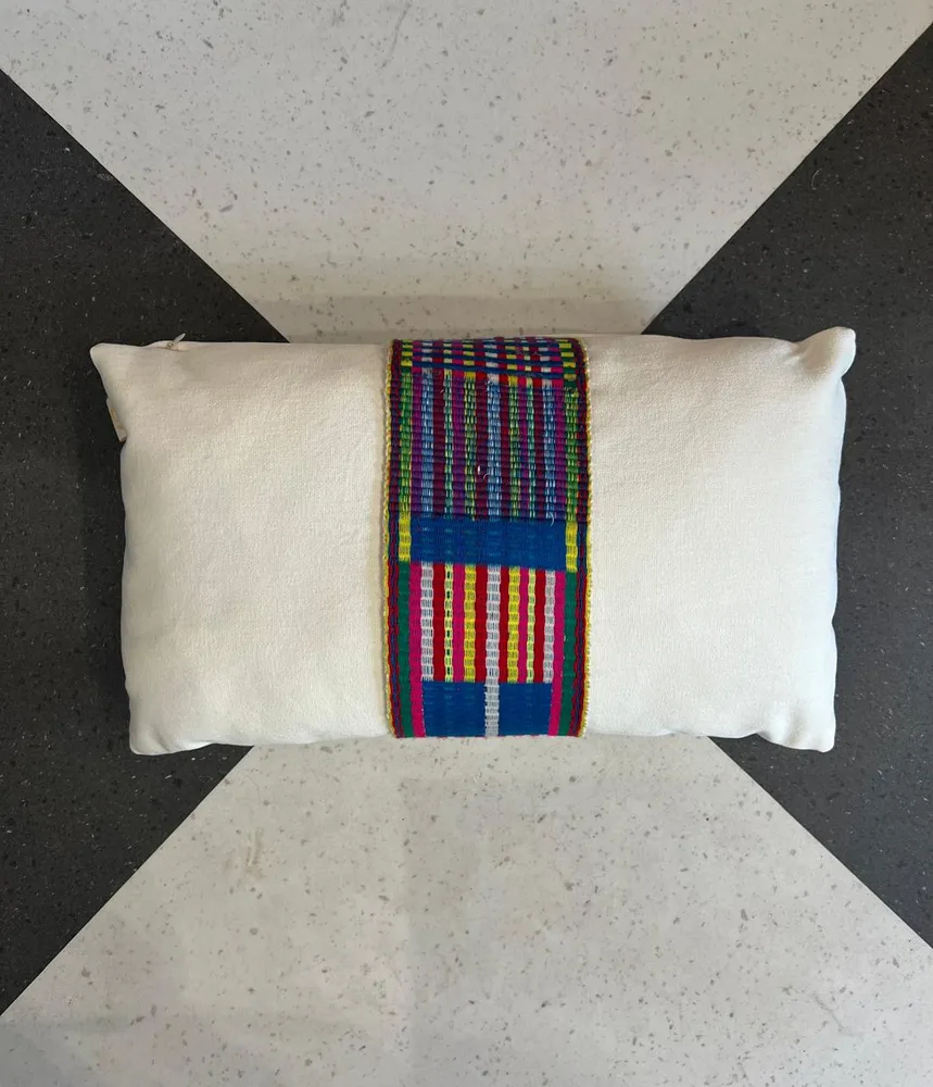 Almofada Ikat Peruano Azul 50x30 II