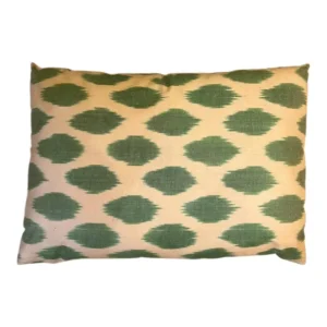 Almofada Ikat Pois Verde