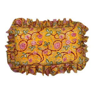 Almofada India Babado Rosa