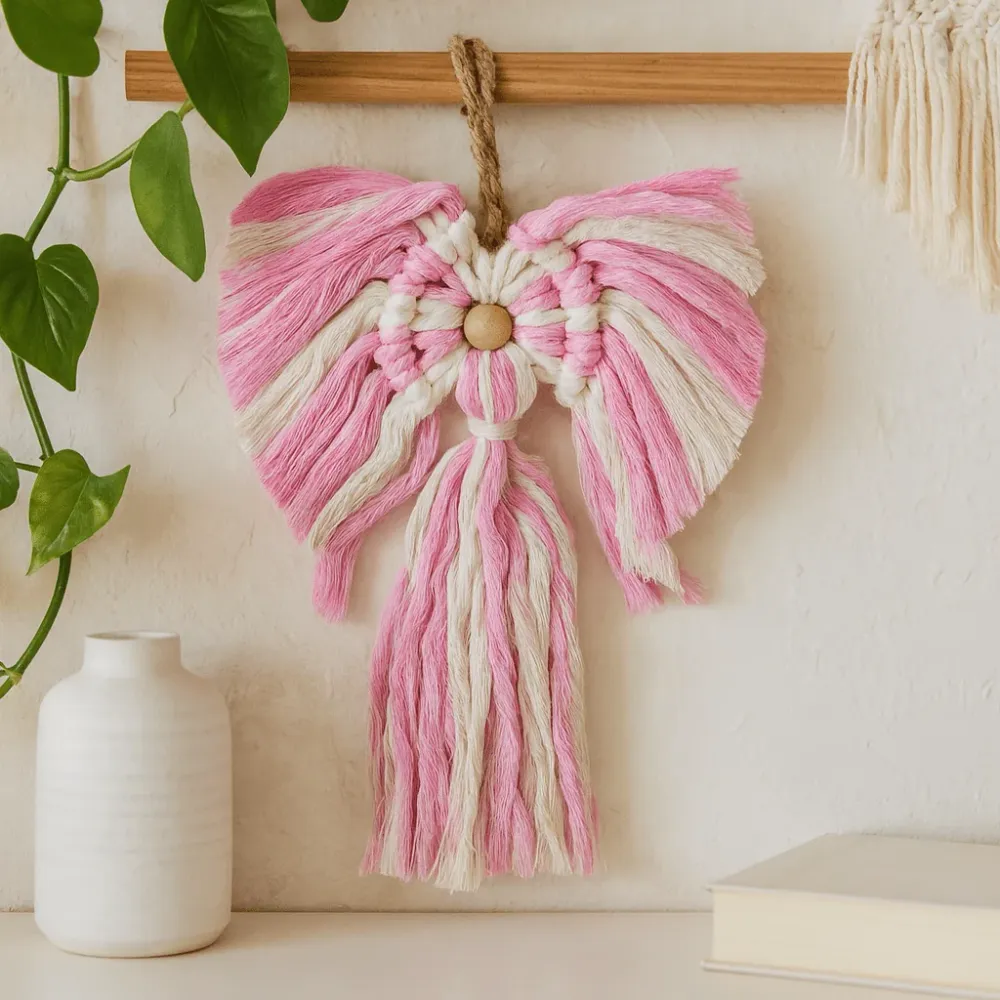 Anjo Guardião de Macramé Menina