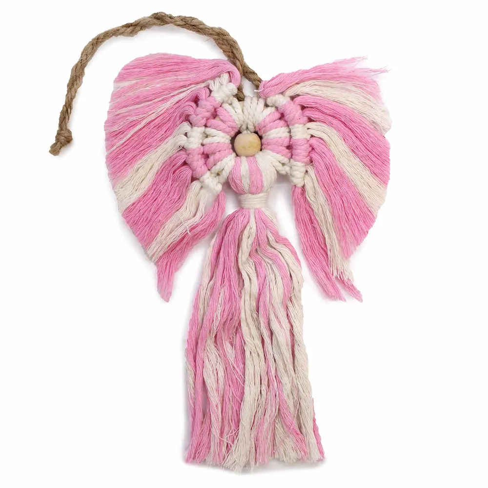 Anjo Guardião de Macramé Menina