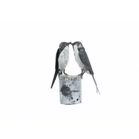 Andorinha – Casal - Pássaro decorativo em metal reciclado Arrosoir & Persil