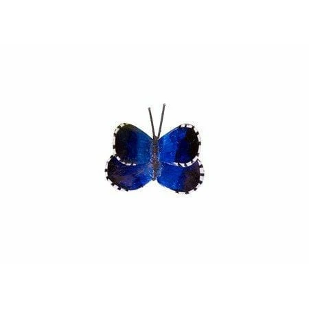 Borboleta azul para fixar - Inseto decorativo em metal reciclado Arrosoir & Persil