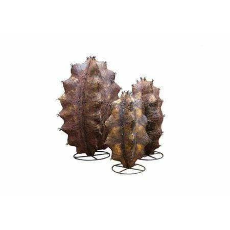 Cacto oval conjunto de 3 - Vegetal decorativo em metal reciclado Arrosoir & Persil