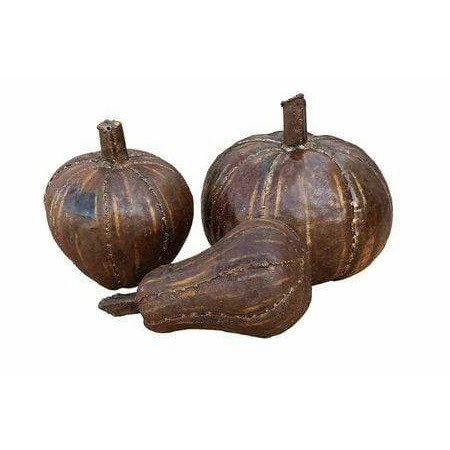 Conjunto de 3 Abóboras - Vegetal decorativo em metal reciclado Arrosoir & Persil