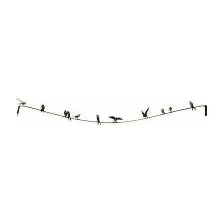 Linha de 11 andorinhas - Pássaros decorativos em metal reciclado Arrosoir & Persil
