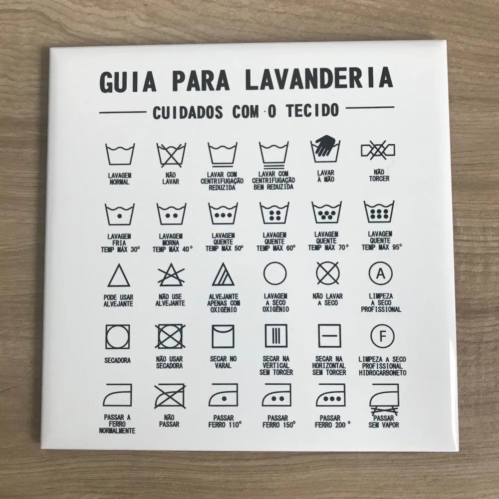 Azulejo Decorativo Guia para Lavanderia