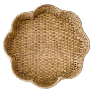 Bandeja Em Rattan Flor